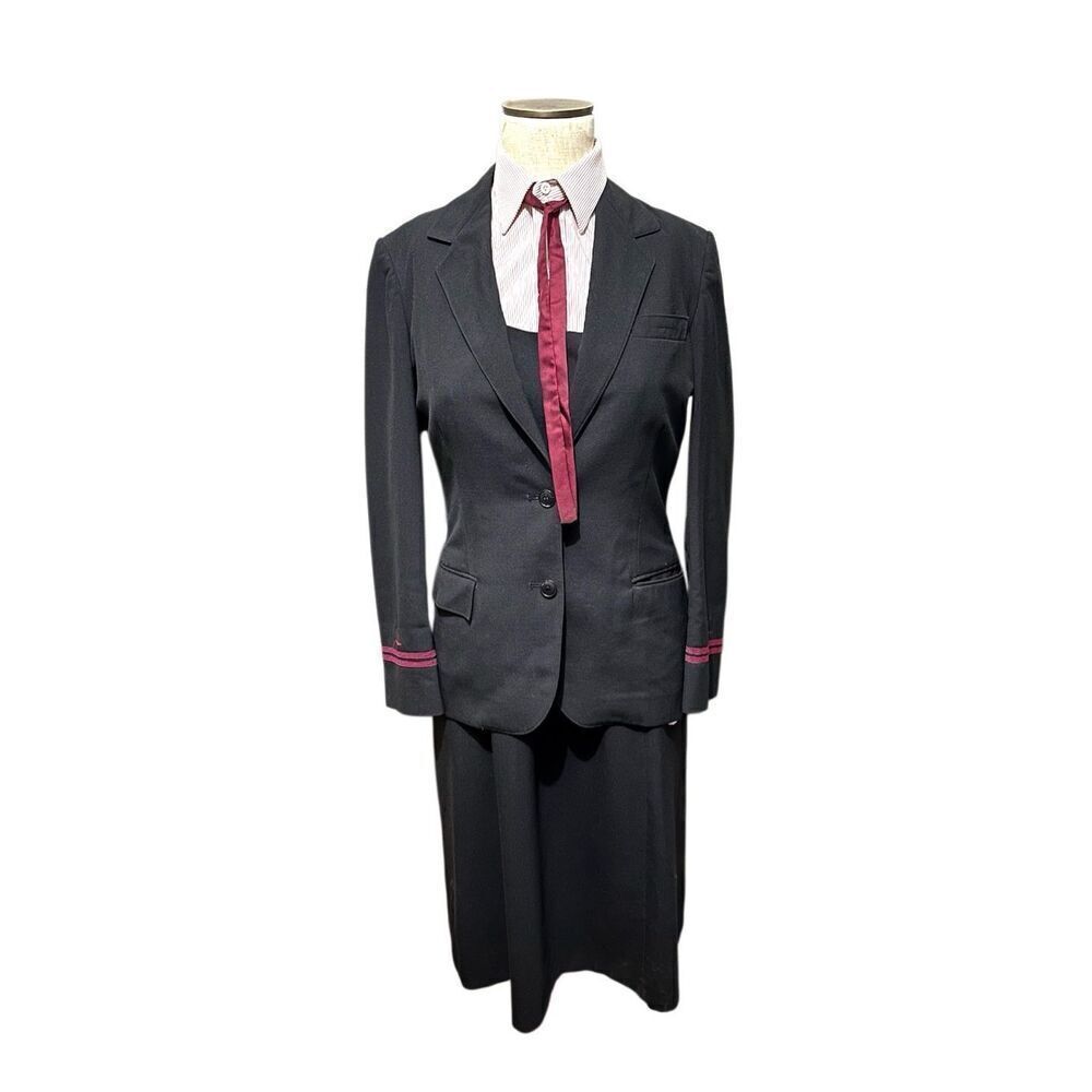 Vintage Piedmont Airlines NC Flight Attendant Dress Blazer Uniform Womens 10/12